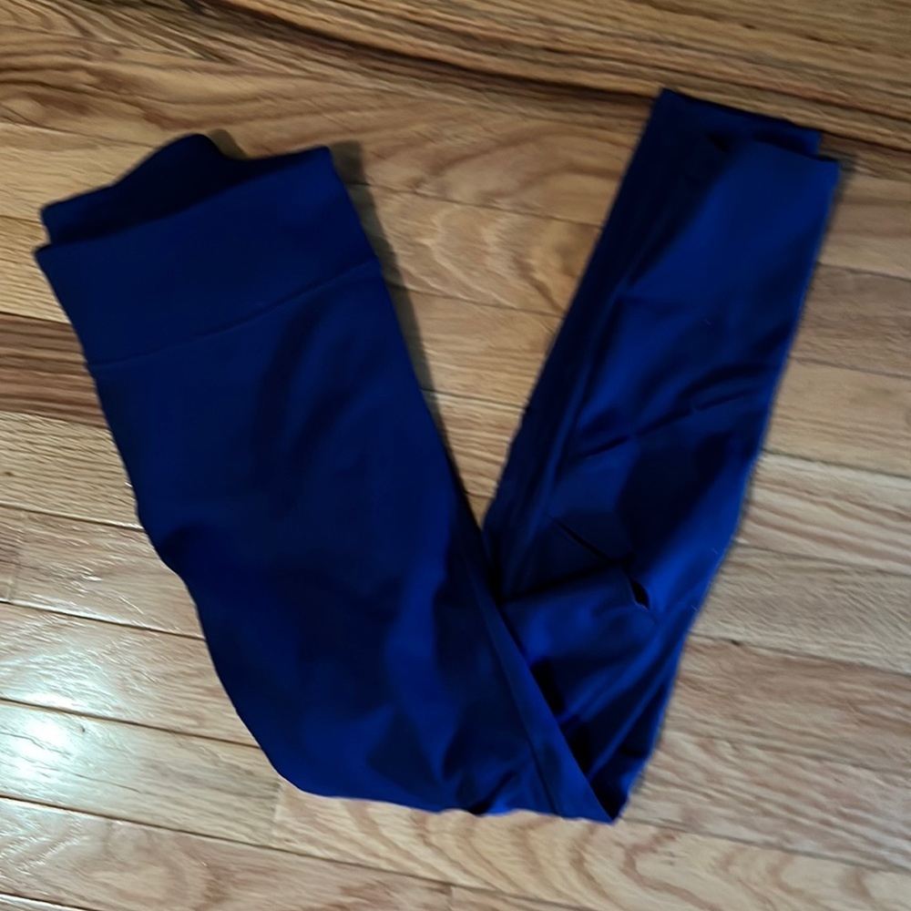 Royal blue leggings with cutouts
